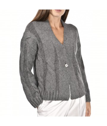 CARDIGAN A TRECCE VANISE' -...